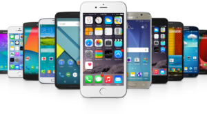 A range of mobile handsets- smartphone life